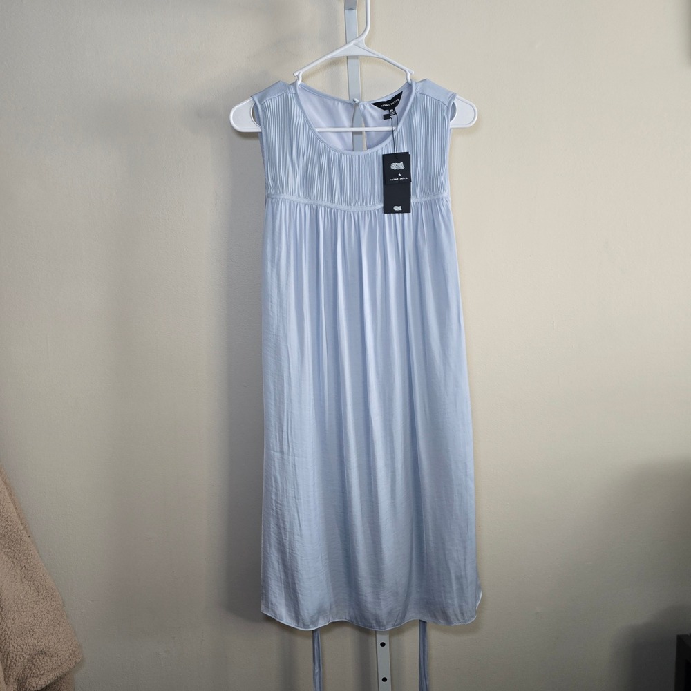 Naked Zebra Women's Light Blue Pleated‎ Midi Dress Size XL